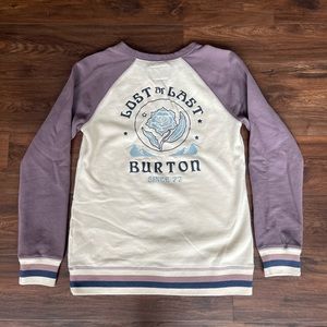 Burton crewneck. Purple and white